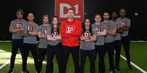 D1 Training team posing for Pittsburgh adult fitness  pictures